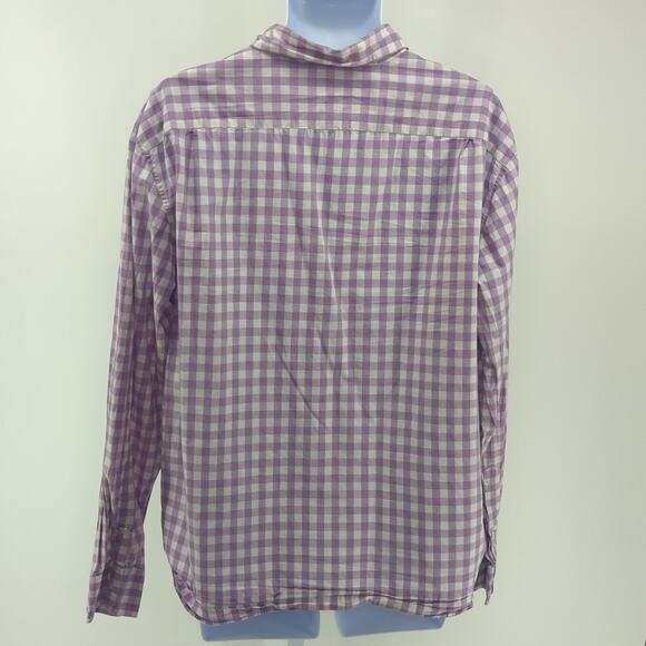 J Crew Shirt Mens XL Purple Gingham Check Button Down Cotton Smart Casual Office - Picture 7 of 8